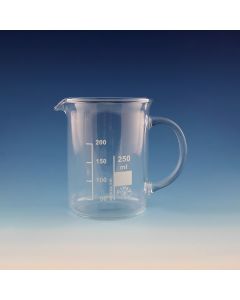 Simax Low Form Beaker spout and handle, Borosilicate Glass, 400ml, Pack of 6