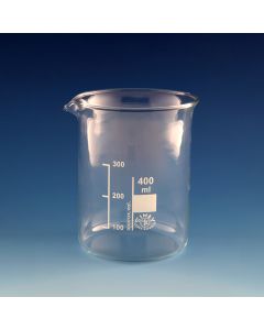Simax Low Form Beaker graduated, Borosilicate Glass, 600ml, Pack of 10