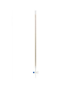 Glassco Burette, Straight Bore Glass Stopcock, Class B, Amber Graduations, 50ml