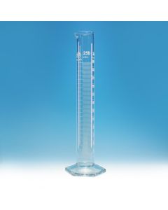 Simax Measuring Cylinder, Class B, 10ml, Hexagonal base, Borosilicate glass, Pack of 10