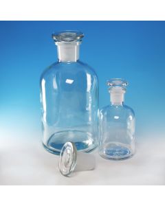 Academy Reagent Bottle, Clear, Narrow Mouth, Glass stopper, Soda-Lime glass, 50ml, Pack of 10