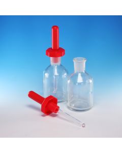 Academy Dropping Bottle, Clear, Borosilicate glass, 100ml, Pack of 10