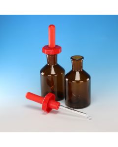 Academy Dropping Bottle, Amber, Soda-Lime glass, 100ml, Pack of 10