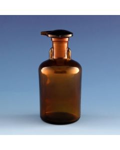 Simax TK Dropping Bottle, Amber, Flat top, Soda-Lime glass, 100ml, Pack of 10