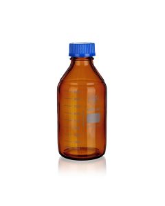 Simax Reagent Bottle, Amber, 5000ml, GL45 thread with cap & pouring ring, Borosilicate 3.3 glass, Autoclavable to 140 Deg C, Pack of 6