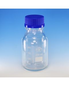 Simax Plastic Coated Reagent Bottle, Clear, 10000ml, GL45 Thread With Cap & Pouring Ring, Borosilicate 3.3 Glass, Not autoclavable