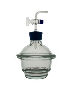 Simax Desiccators, vacuum with stopcock 150mm approx diameter at disc Borosilicate glass