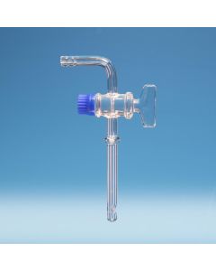 Simax Stopcock assembly for vacuum desiccator, Borosilicate glass