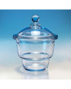 Simax Desiccators, With Knob Lid, 200mm Approx Diameter At Disc, Borosilicate 3.3 Glass