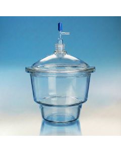 Simax Desiccators, Vacuum Lid With 24/29 Joint with Stopcock, 250mm Approx Diameter At Disc, Borosilicate 3.3 Glass