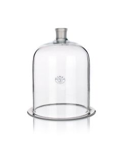 Simax Bell Jar with ground flange, tubulated 150mm x 250mm Borosilicate glass, Pack of 2