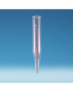 Simax Centrifuge tube, graduated, 10ml, Borosilicate glass, Pack of 50