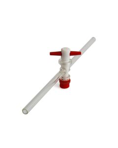Glassco Stopcock, straight, 4mm bore, PTFE key, Borosilicate glass