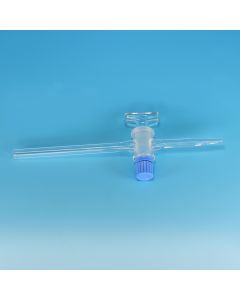 Simax Stopcock T-Bore, 6mm bore, Glass key, Borosilicate glass