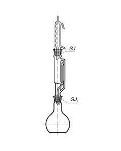Simax Extractor Soxhlet, Full length, 100ml capacity, 45/40 socket, 29/32 cone, Borosilicate glass