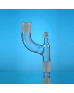 Glassco Adapters, Swan Neck, with screwthread for use with thermometer, Borosilicate glass, Socket 19/26, Cone 24/29