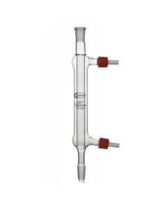 Glassco Condenser, Liebig, Borosilicate glass, Screwthread connectors, 200mm length, Socket 19/26, Cone 19/26