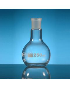 Glassco Flat bottom flask, 100ml, B29, Borosilicate glass, Pack of 10