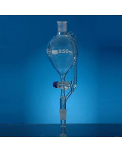 Glassco Funnel Pear Shape, Pressure equalising, Glass Stopcock, 100ml, Socket 19/26, Cone 24/29, Borosilicate glass