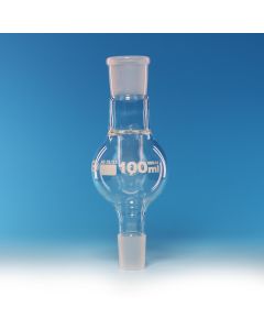 Academy Rotary Evaporator Splash Head, 100ml, 29/32 Socket, 24/29 Cone, Anti-Climb, Borosilicate glass