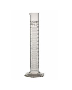 Academy Measuring Cylinder, 250ml, Hex Base, Borosilicate Glass, Pack of 2