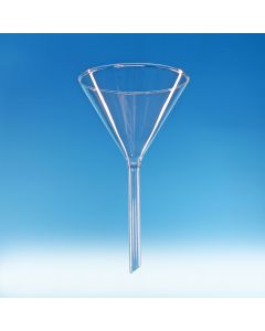 Academy Filter Funnel, Plain, Short Stem, Angled Tip, OD 50mm, Borosilicate Glass, Pack of 10