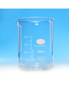 Academy Beaker Low Form, 50ml, Heavy Wall, Borosilicate Glass, Pack of 12