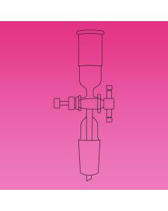 A Plus Adapter, PTFE Stopcock 2mm Bore, Metering Flow Control, 29/32