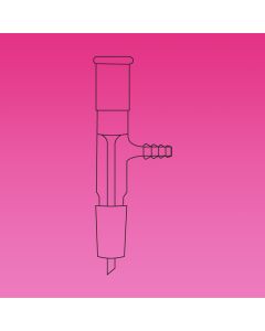 A Plus Adaptor, Vacuum Receiver, Inlet With Hose Connection 10mm, Socket & Cone 24/29