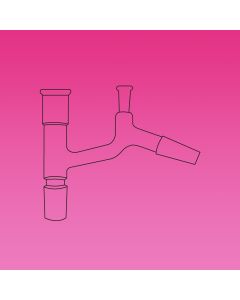 A Plus Adapter, Distillation, 24/29 Joints, With 10/19 Vertical Side Tube for Thermometer
