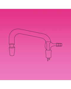 A Plus Adapter, Vacuum Receiver, Link, Distilling, Hose Connection 8mm, Socket & Cone 14/23