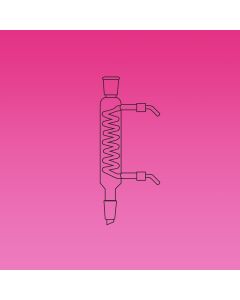 A Plus Condenser, Coiled, Removable Hose Connections, Jacket Length 300mm, Socket & Cone 29/32