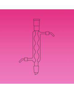A Plus Condenser, Allihn, Removable Hose Connections, Jacket Length 300mm, Socket & Cone 24/29