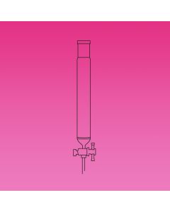 A Plus Chromatography Column, Effective Length 305mm, 26mm Od, 24/29, Ptfe Stopcock 2mm Bore