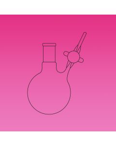 A Plus Schlenk Flask, Reaction, 50ml, Socket 14/23, Glass Stopcock 2mm Bore
