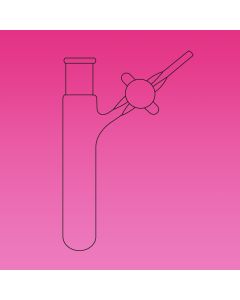 A Plus Schlenk Tube, Reaction, 100ml, Outer Joint 24/29, Glass Stopcock 2mm Bore
