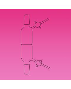 A Plus Schlenk Frit, Tube, Porosity M, 20mm, Cone 14/23, Two Glass Stopcocks 2mm Bore