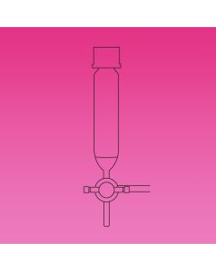 A Plus Peptide Synthesis Vessel, Solid Phase, 25ml, T-Bore Stopcock, Gl25, Medium Porosity
