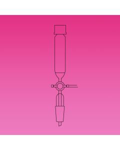 A Plus Peptide Sythesis Vessel, Solid Phase, 50ml, T-Bore Stopcock, Vacuum, Gl25, Coarse Porosity