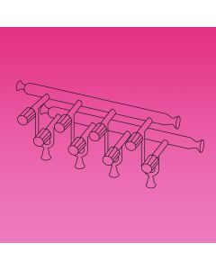 A Plus Double Manifold, 4 Ports High Vacuum Valves, #15 O-Ring Joints