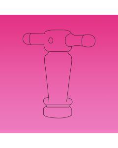 A Plus Stopcock Plug, 15.2/30, Ptfe T-Bore 2mm