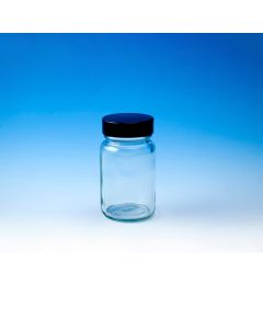 Academy Bottle, Powder, Clear, 4oz, Complete With Black Cap R3/38, Pack of 10