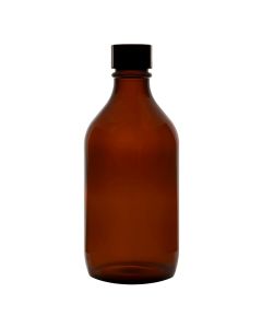 Academy Bottle, Winchester, Amber, 500ml, Complete With PC Black Cap R6/31, Pack of 24