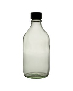 Bottle, Winchester, Clear, Capacity 500ml, White Screw Cap, Thread R6/31, Soda-Lime Glass, Pack of 24