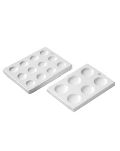 Jipo Spotting plate, Porcelain, 12 depressions, 91x115mm, Pack of 5