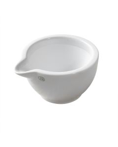 Jipo Mortar & Pestle, unglazed with wooden handle, 121mm dia, Pocrelain