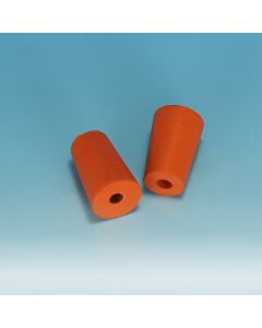 Glassco Natural Rubber Stoppers, One Hole, 10x12.5x20mm (BxTxH), Resistant To Dilute Acid, Alkalies and Ammonia, Pack of 10