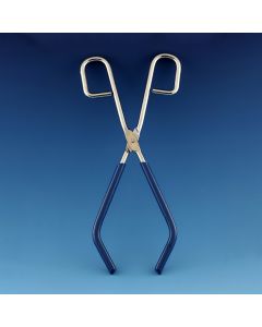 Beaker Tong, Flat Hinge, plated steel, PVC coating