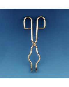 Crucible Tongs, flat hinge, bow type, 350mm, plated steel