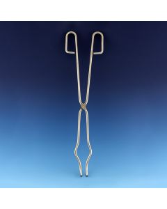Crucible Tongs, flat hinge, bow type, 400mm, SS